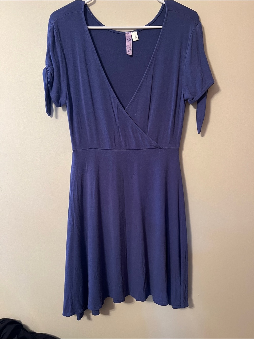 Alya Deep blue Midi Wrap Dress